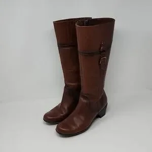 Clarks Ingalls Vicky Dark Brown Tall Ridding Boots Size 6.5